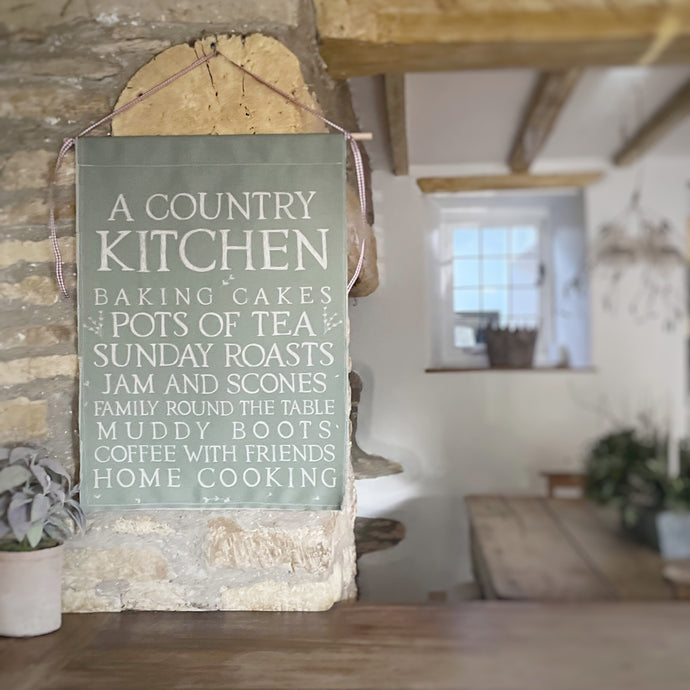 A COUNTRY KITCHEN Handmade Wall Hanging