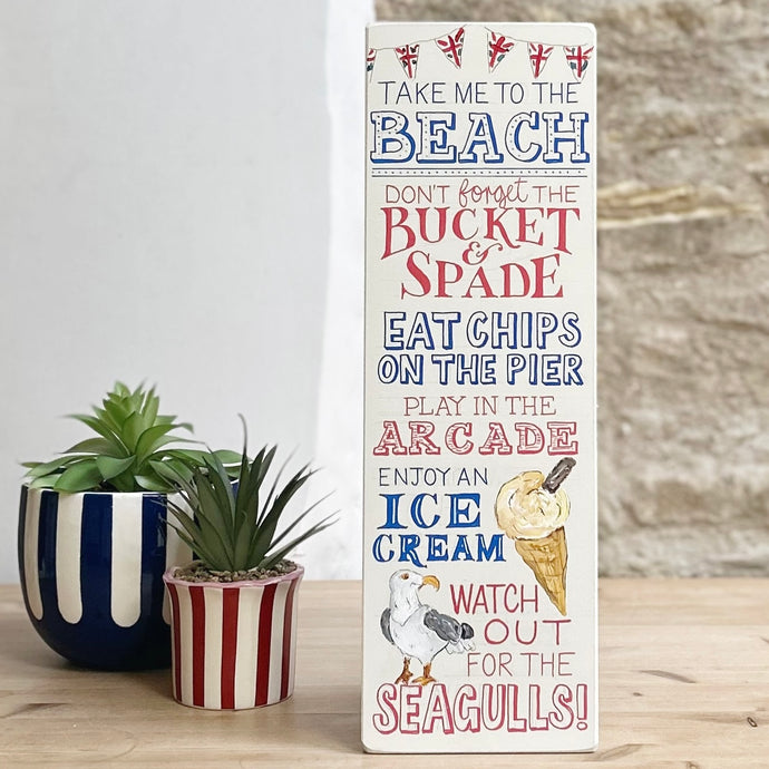 PAINTED TO ORDER Original Take me to the BEACH Board