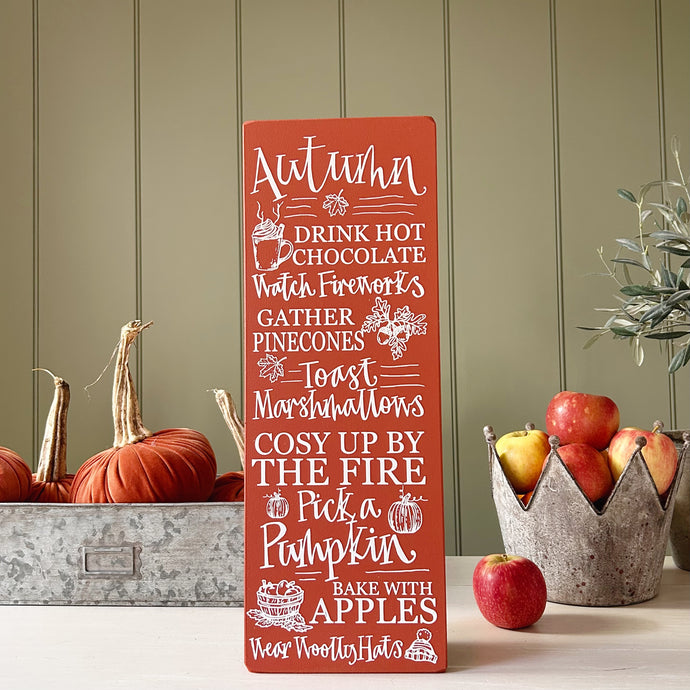 Handmade AUTUMN Signature Goose & Grey Sign VARIOUS COLOURS