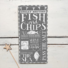 Handmade FISH AND CHIPS Board VARIOUS COLOURS