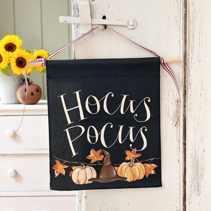 Handmade HOCUS POCUS Small Organic Cotton Wall Hanging
