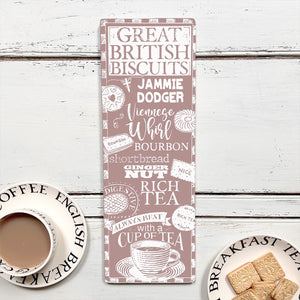 Handmade GREAT BRITISH BISCUITS Board VARIOUS COLOURS