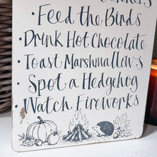 Handmade CHIPPY AUTUMN TO DO LIST Board