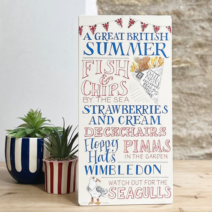 PAINTED TO ORDER Original GREAT BRITISH SUMMER Board