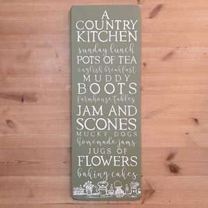 Handmade COUNTRY KITCHEN Signature Goose & Grey Board VARIOUS COLOURS