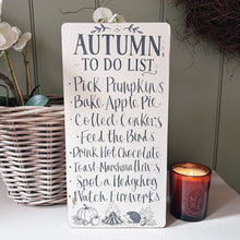 Handmade CHIPPY AUTUMN TO DO LIST Board