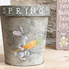 Hand Painted Large Bunny Flower Pot