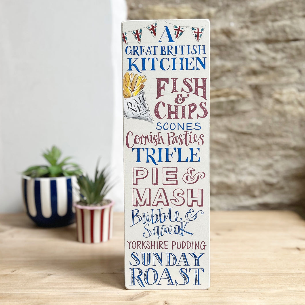 PAINTED TO ORDER Original GREAT BRITISH KITCHEN Board