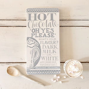Hand Painted HOT CHOCOLATE Vintage Style Board