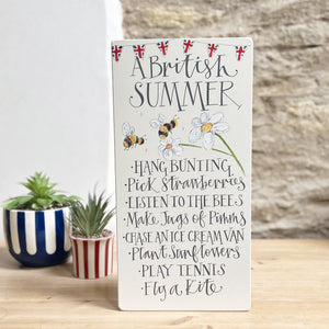HAND PAINTED Original A BRITISH SUMMER Board