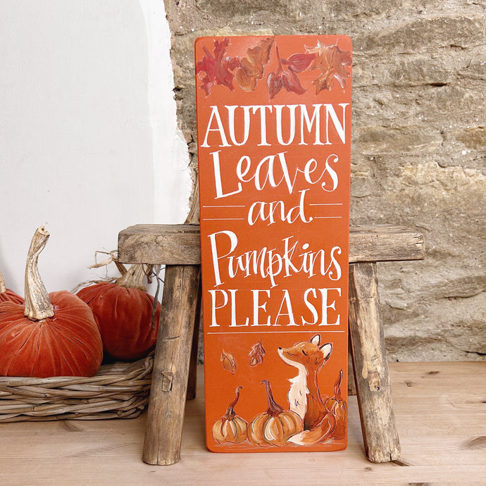 Handpainted Original AUTUMN LEAVES Board