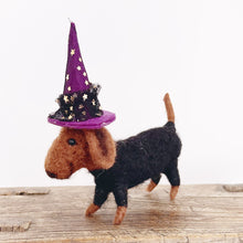 Halloween Wool Dachshund Witch Decoration