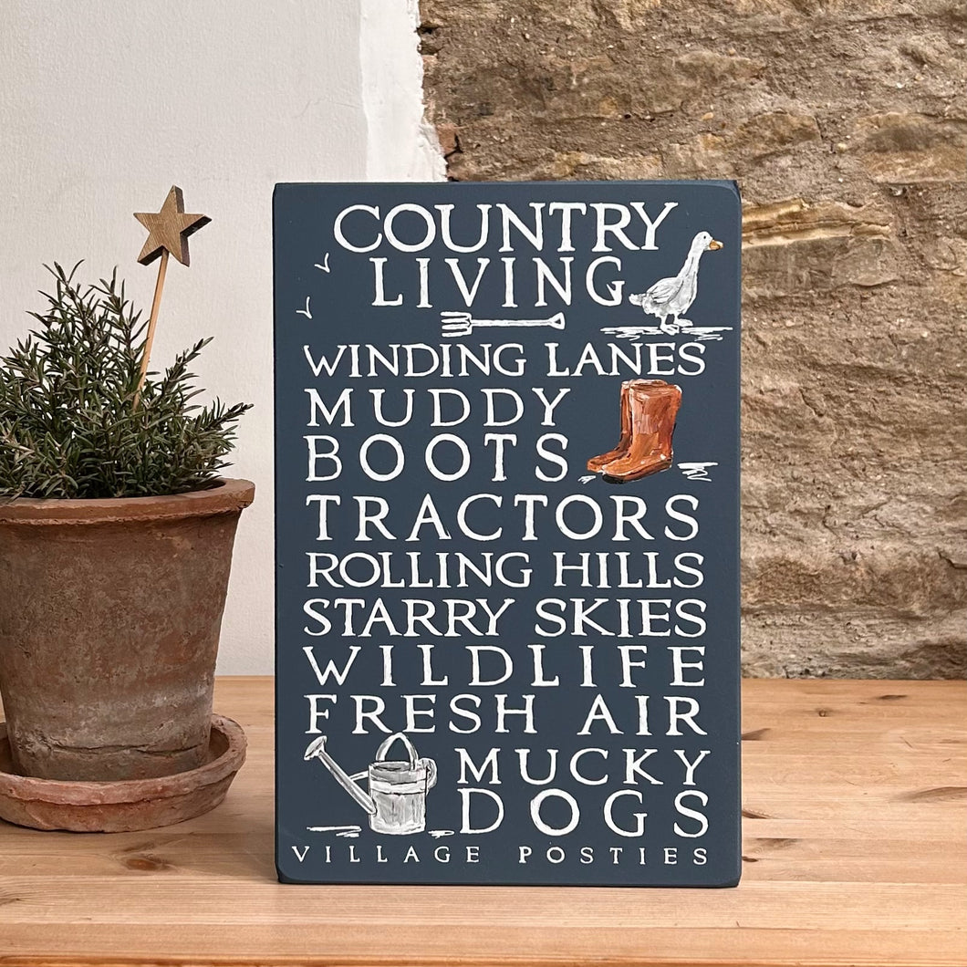 Handmade COUNTRY LIVING Signature Board VARIOUS COLOURS