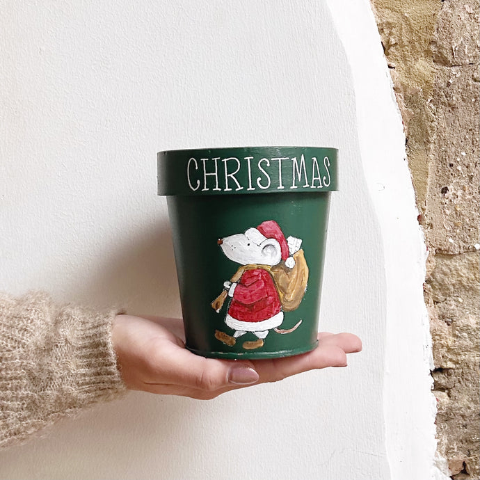 Dinky Hand Painted Chippy Flower Pot