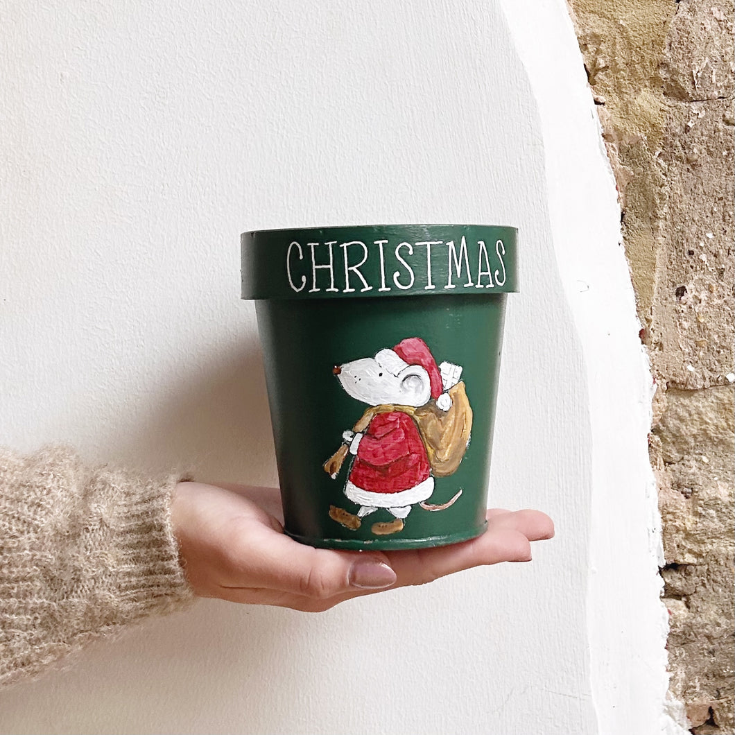 Dinky Hand Painted Chippy Flower Pot