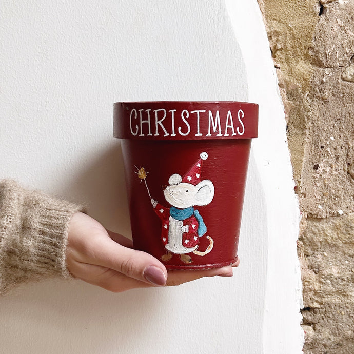 Dinky Hand Painted Chippy Flower Pot