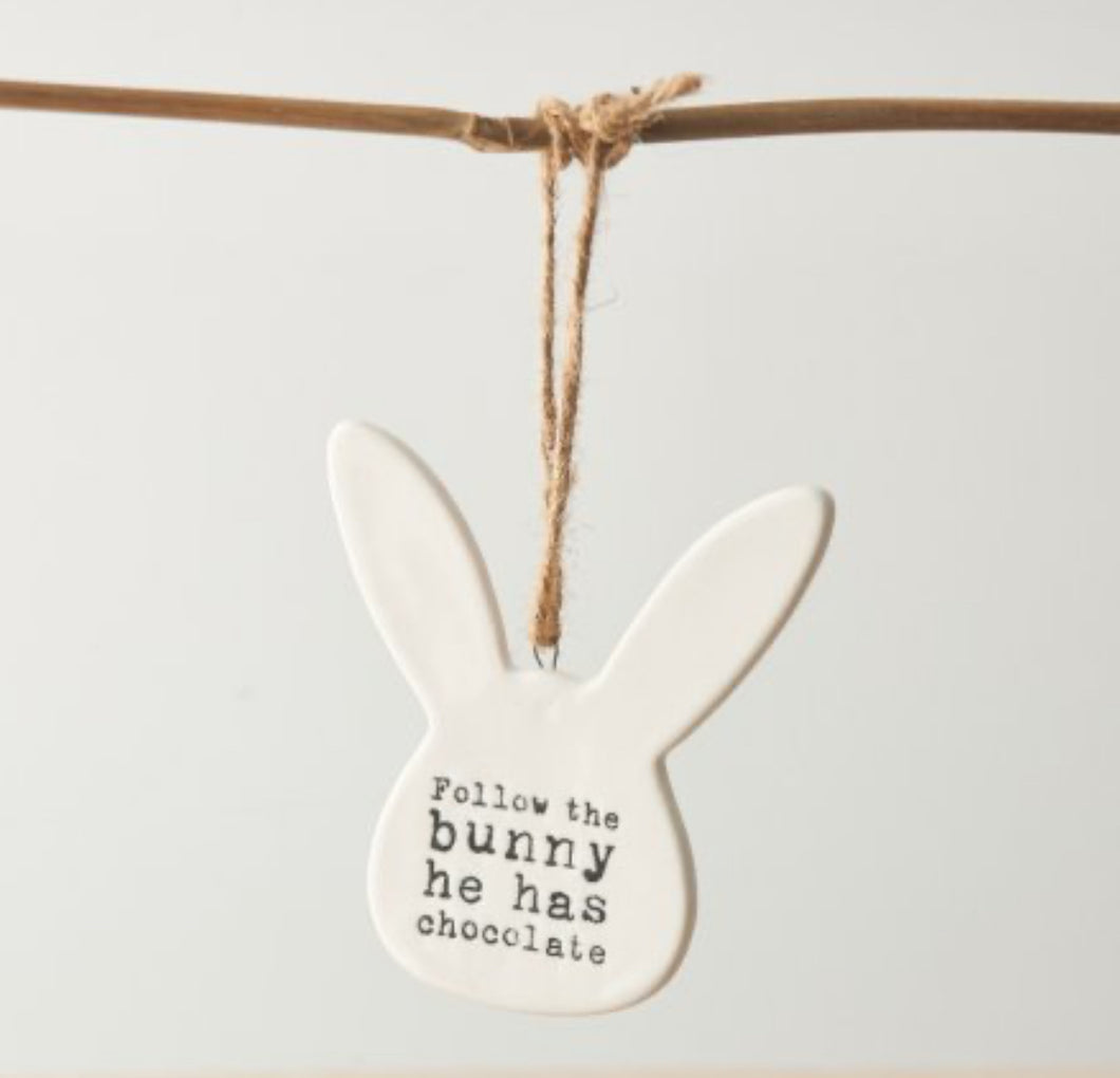 Porcelain Follow the Bunny Hanger