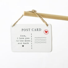 Love You Mum Porcelain Postcard