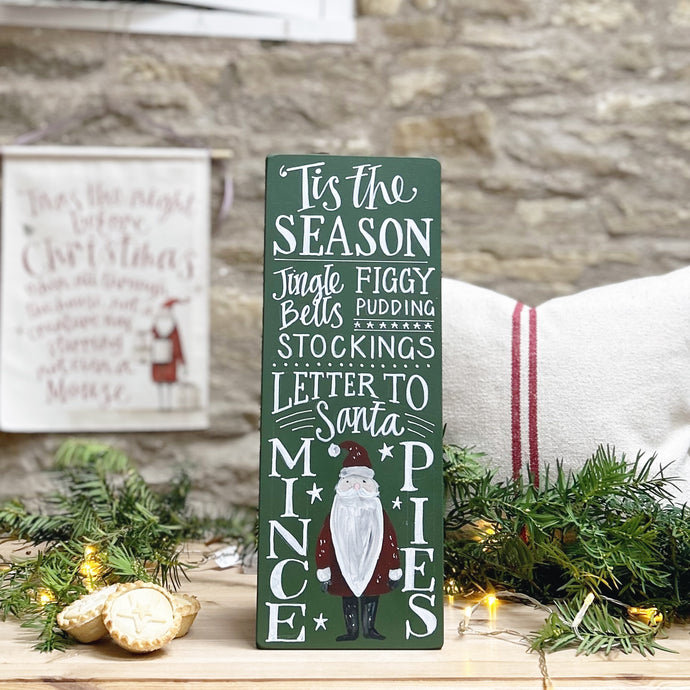 Hand Painted Original 'TIS THE SEASON Christmas Board