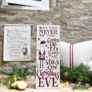 Hand Painted Original MAY YOU NEVER Christmas Board