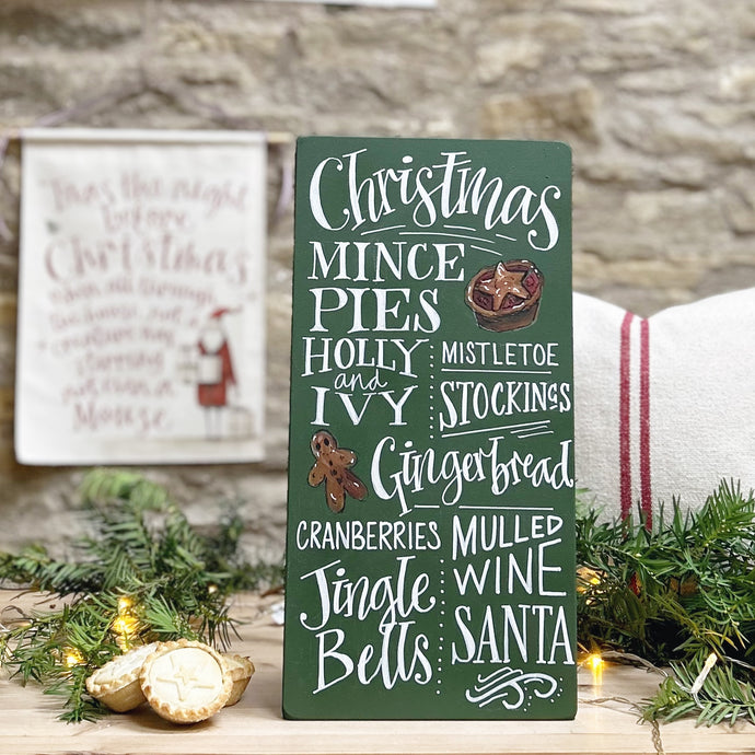 Hand Painted Original CHRISTMAS Board