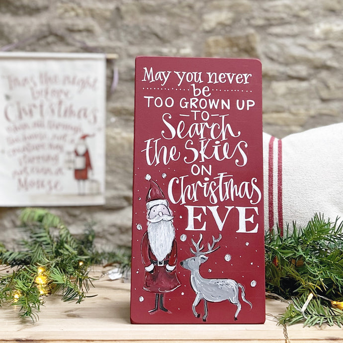 Hand Painted Original MAY YOU NEVER Christmas Board