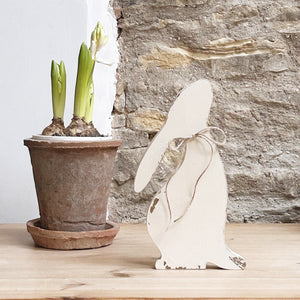 Hand Painted Chippy Spring Hares THREE SIZES