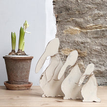 Hand Painted Chippy Spring Hares THREE SIZES