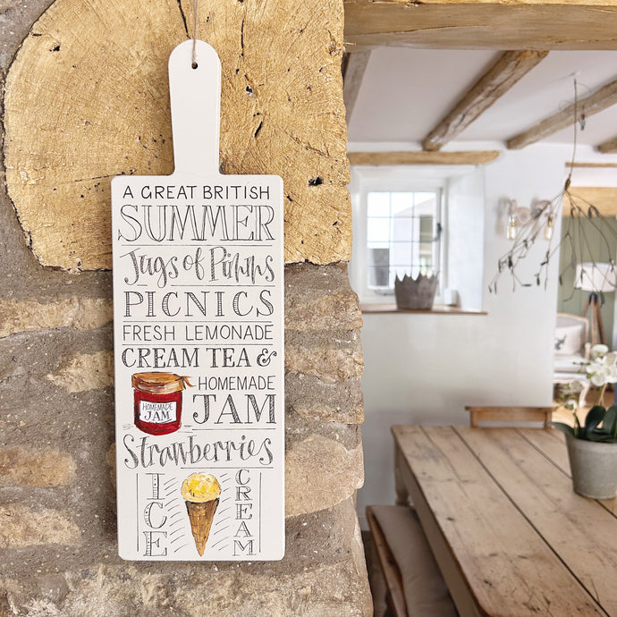 PAINTED TO ORDER GREAT BRITISH SUMMER Serving Board