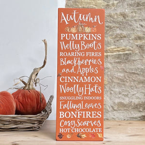 Limited Edition AUTUMN Goose and Grey Signature Board in Pumpkin