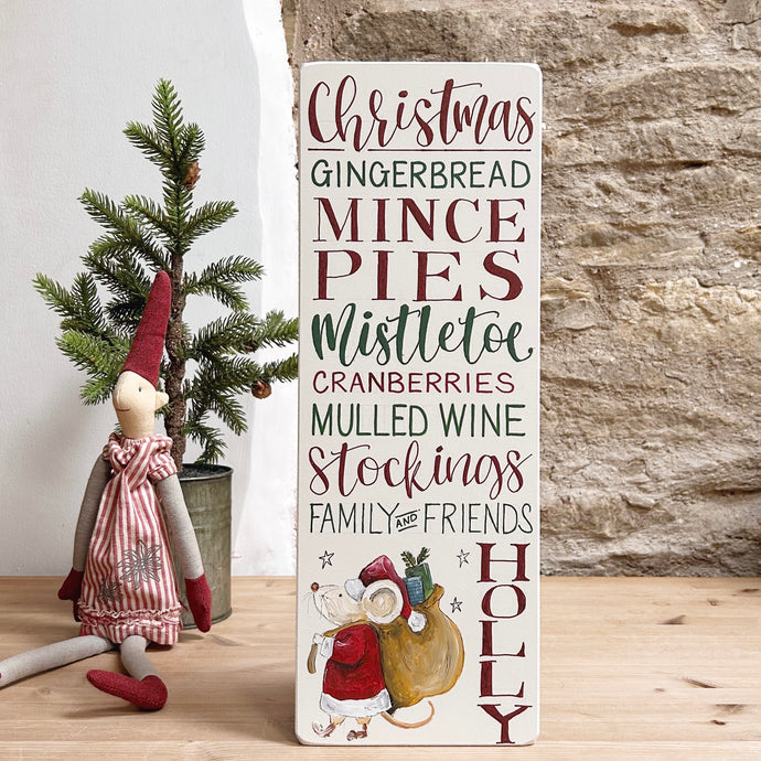 Hand Painted ORIGINAL CHRISTMAS Board