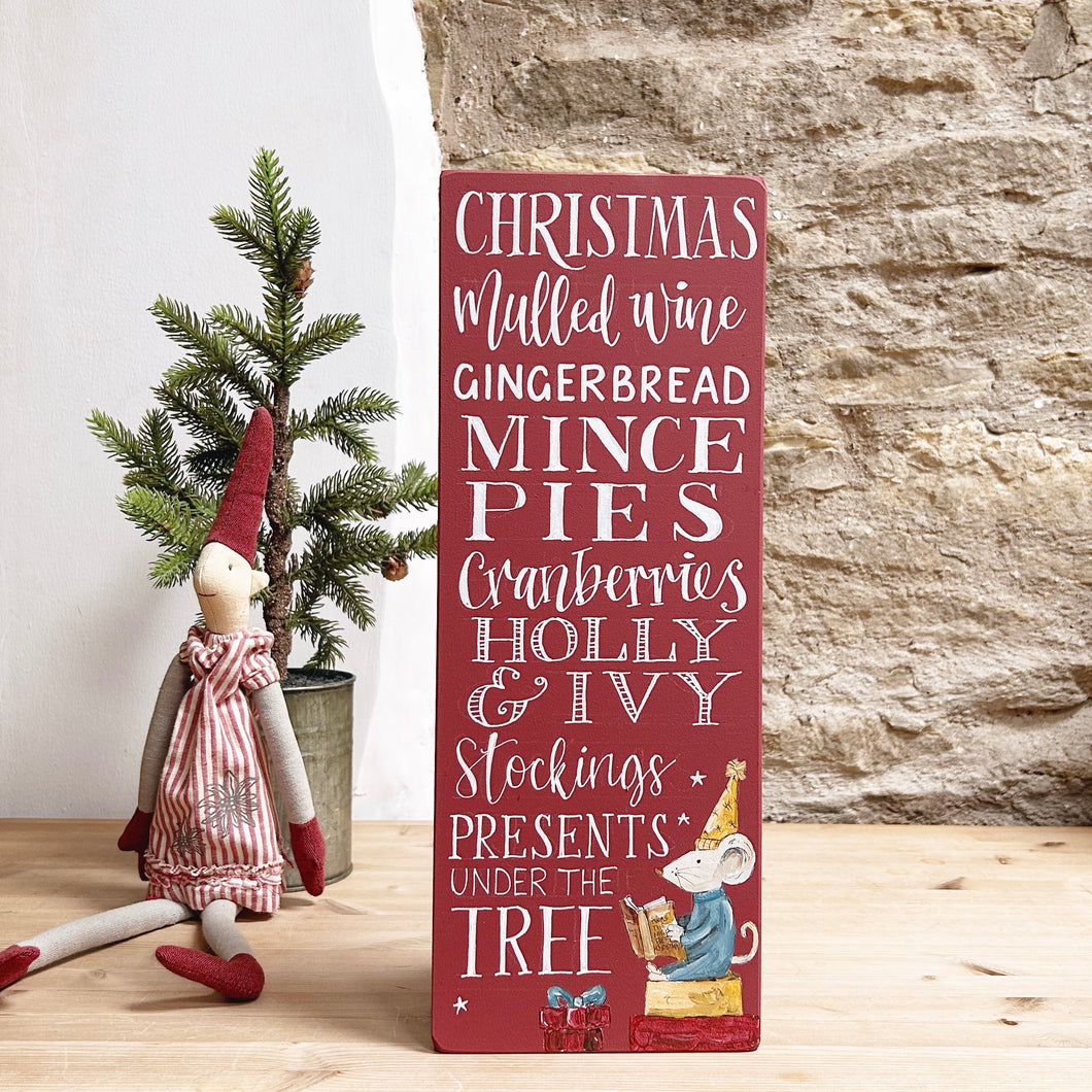 Hand Painted ORIGINAL CHRISTMAS Board