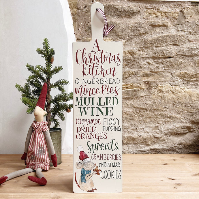 MADE TO ORDER Hand Painted ORIGINAL CHRISTMAS KITCHEN Large Serving Board
