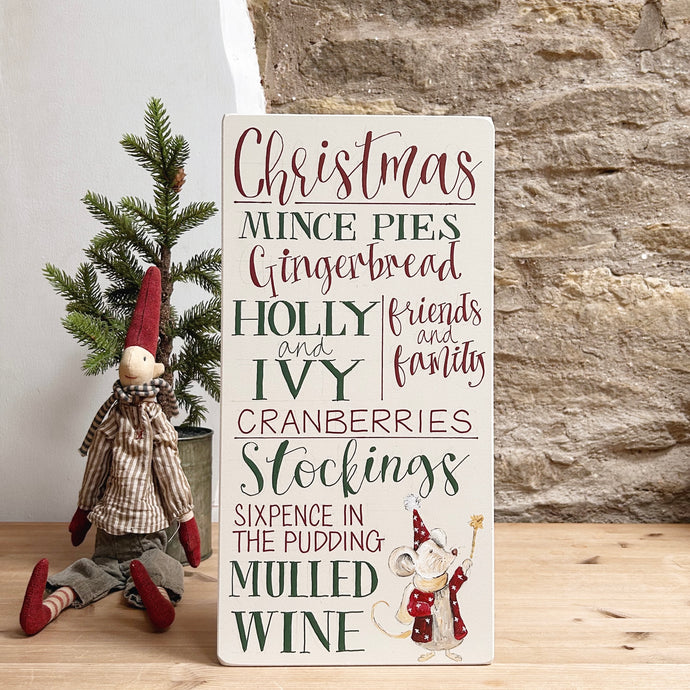 Hand Painted ORIGINAL CHRISTMAS Board