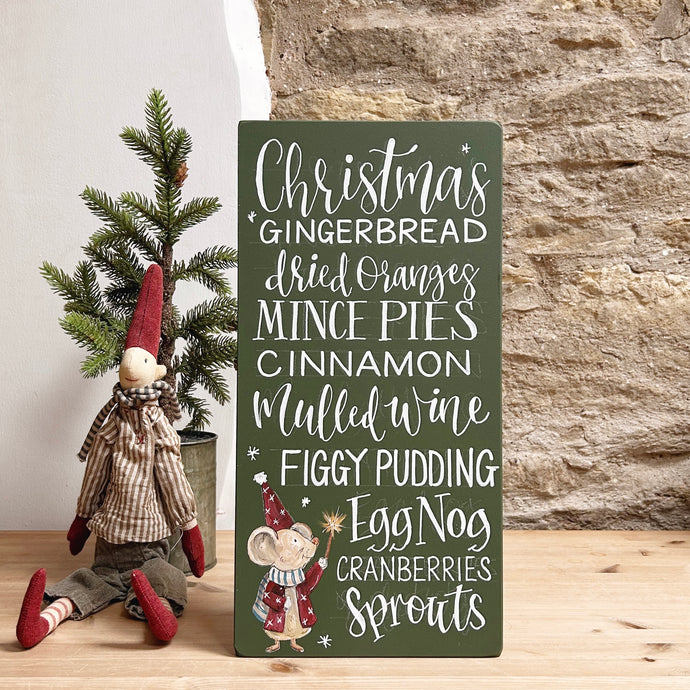 Hand Painted ORIGINAL CHRISTMAS Board