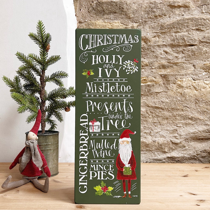 Handmade CHRISTMAS Signature Goose & Grey Board