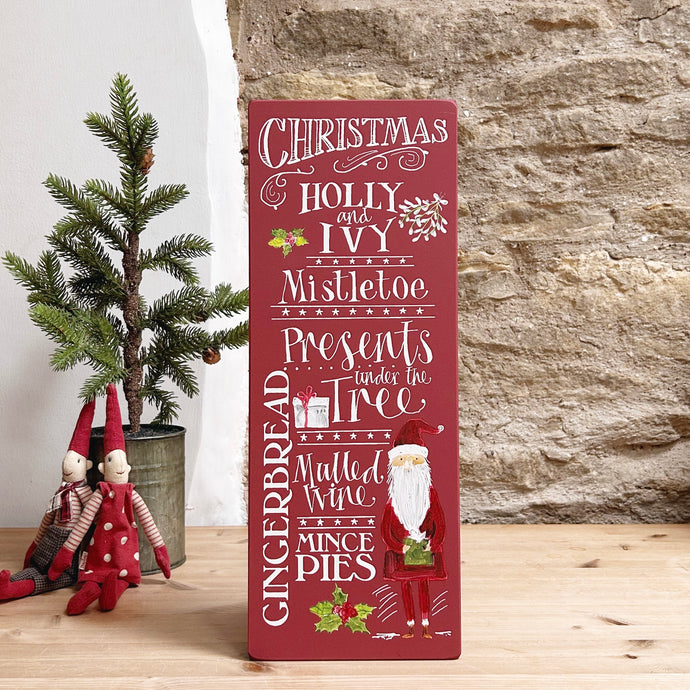 Handmade CHRISTMAS Signature Goose & Grey Board
