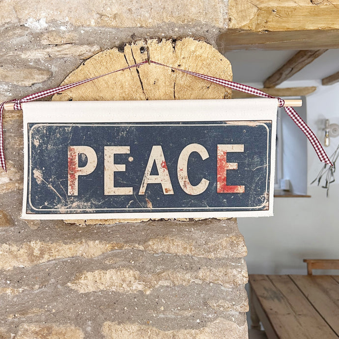 Handmade Medium PEACE Wall Hanging