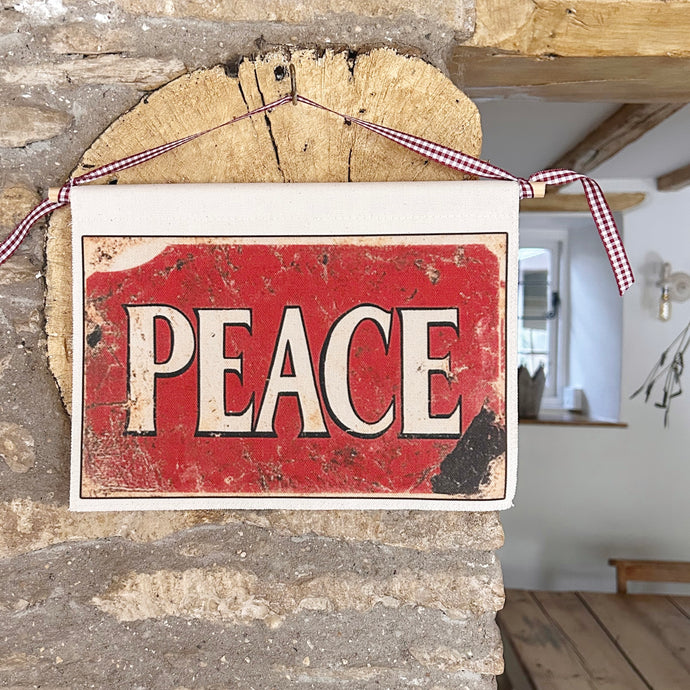 Handmade Medium PEACE Wall Hanging