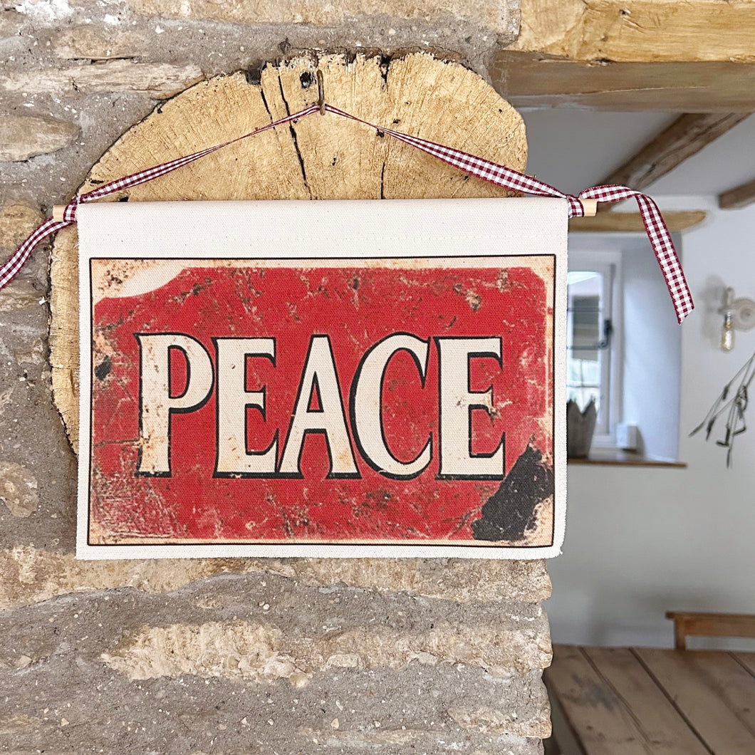 Handmade Medium PEACE Wall Hanging