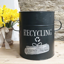 Handpainted Chippy RECYCLING Tub