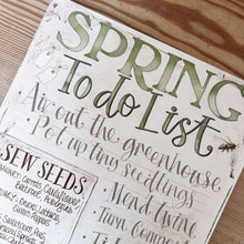 SPRING TO DO LIST – Vintage Style Decorative Plaque