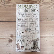 SPRING TO DO LIST – Vintage Style Decorative Plaque