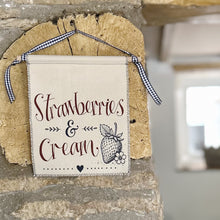 Handmade STRAWBERRIES & CREAM Wall Hanging 🍓