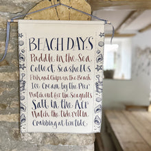 Handmade Medium BEACH DAYS  Wall Hanging