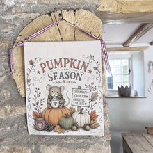Handmade PUMPKIN SEASON Organic Cotton Small Wall Hanging