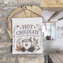 Handmade HOT CHOCOLATE Organic Cotton Small Wall Hanging