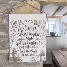 Handmade AUTUMN MOUSE Organic Cotton Medium Wall Hanging