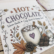 Handmade HOT CHOCOLATE Organic Cotton Small Wall Hanging