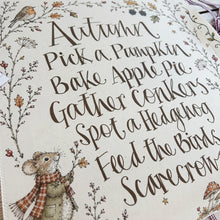 Handmade AUTUMN MOUSE Organic Cotton Medium Wall Hanging